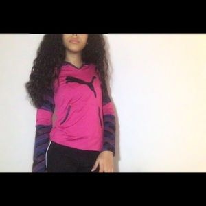 GIRLS PINK PUMA HOODIE